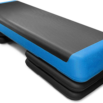 Goplus 43'' Adjustable Fitness Aerobic Step Stepper Platform 4" - 6" - 8" Non-Stick Surface - GoplusUS