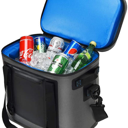 30-Can Portable Cooler Bag, Insulated Soft Camping Cooler - GoplusUS