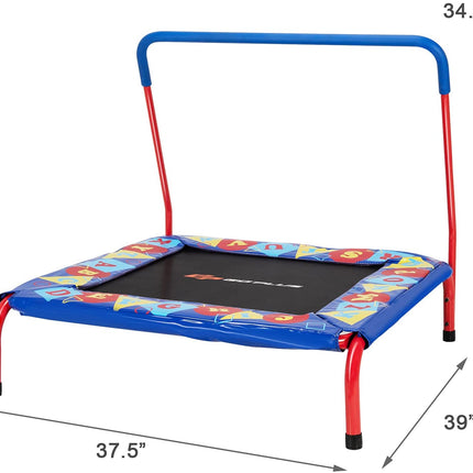 36" Square Toddler Trampoline, 330LBS Load Mini Kids Trampoline - GoplusUS