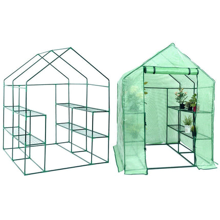 Greenhouse Indoor Outdoor Walk in Plant Gardening Green House 4.8" x 4.8" x 6.4" - GoplusUS