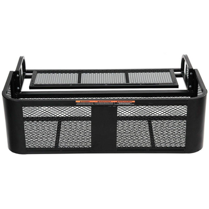 Goplus ATV/UTV Rear Drop Basket, Universal Cargo Basket w/Steel Mesh Surface (Black) - GoplusUS