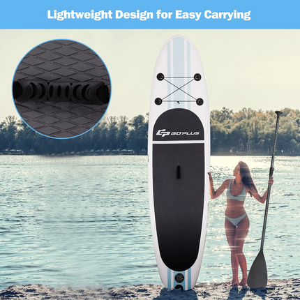 Goplus Inflatable Stand up Paddle Board Surfboard SUP Board with Adjustable Paddle Carry Bag - GoplusUS