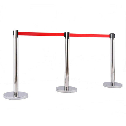 6Pcs Stanchion Post Crowd Control Barrier Stainless Steel Stanchions - GoplusUS