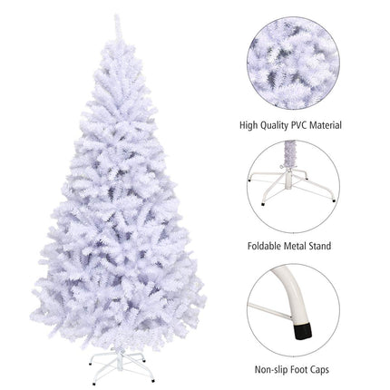 6ft /7.5ft/9ft White Artificial Christmas Tree - GoplusUS