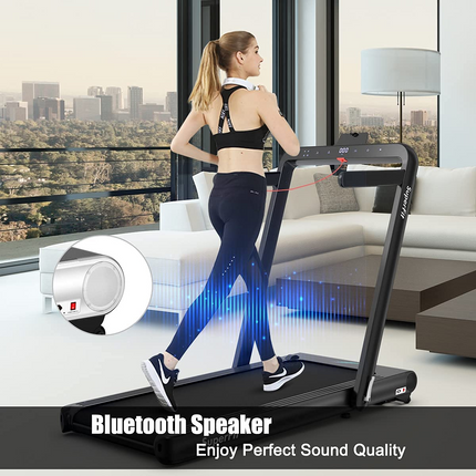 Goplus 2 in 1 Folding Treadmill, 4.75HP Superfit Under Desk Electric Treadmill with APP Control - GoplusUS