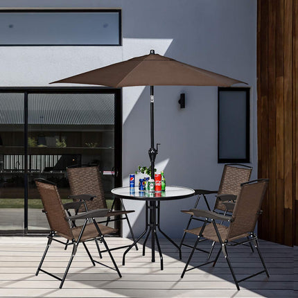 Sets of 4 Folding Sling Chairs Portable Chairs