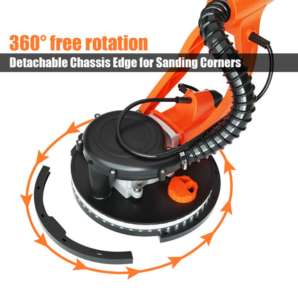 750W Drywall Sander 12 Sanding Disks & Carrying Bag (Foldable) - GoplusUS