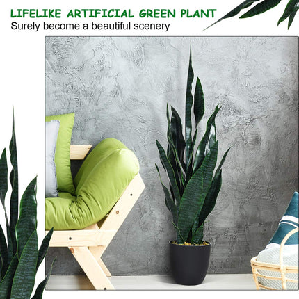 Artificial Snake Plant, 36" Fake Sansevieria - GoplusUS