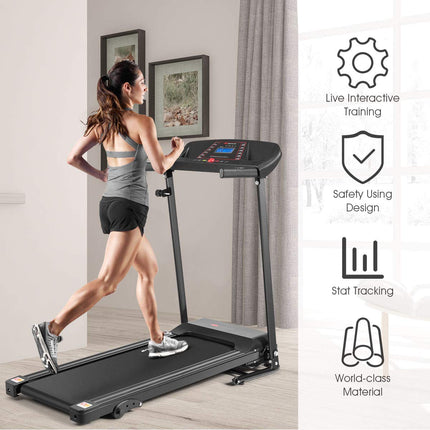Electric Folding Treadmill, Adjustable Incline and Low Noise Design - GoplusUS