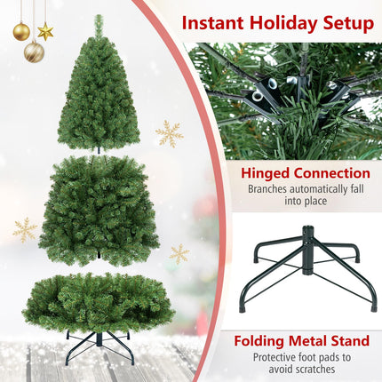 Goplus 6ft/7ft/8ft Pre-Lit Artificial Christmas Tree with Remote Control