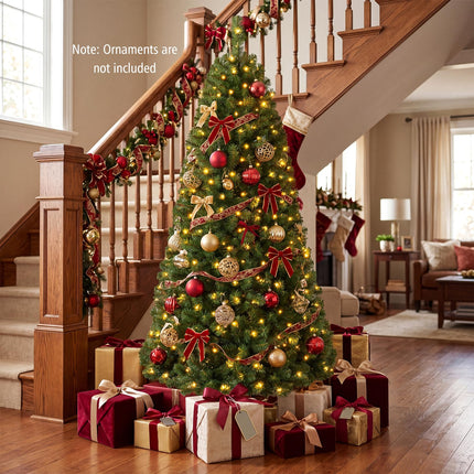 Goplus 6ft/7ft/8ft Pre-Lit Artificial Christmas Tree with Remote Control