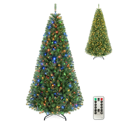 Goplus 6ft/7ft/8ft Pre-Lit Artificial Christmas Tree with Remote Control
