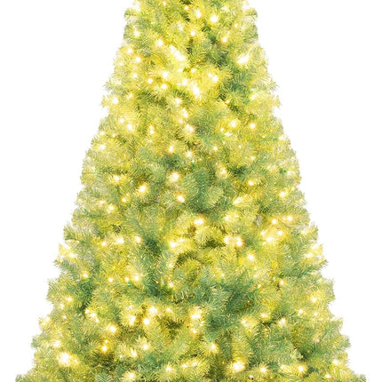 Goplus 6FT / 7FT Pre-Lit Tinsel Christmas Tree| Home Office Seasonal Holiday Decoration