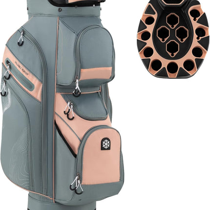 Goplus Lightweight Golf Cart Bag | Molded Lock Top Golf Club Bag for Men Women