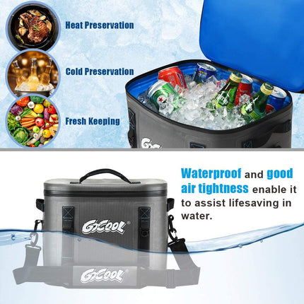 30-Can Portable Cooler Bag, Insulated Soft Camping Cooler - GoplusUS