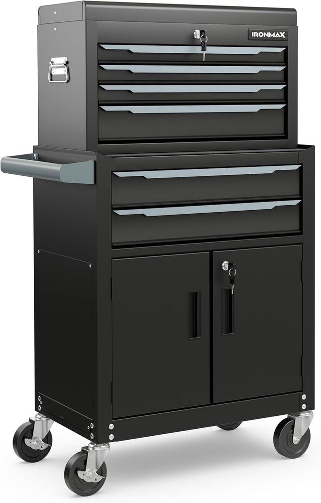 Goplus Tool Chest, 6 Drawers Extra Large Rolling Too Storage Cabinet with 4” Universal Lockable Wheels