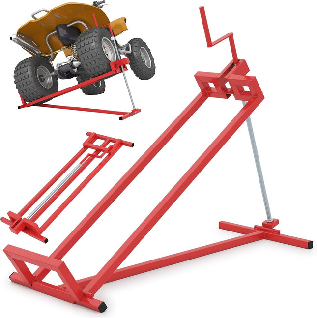Goplus 880LBS Folding Riding Mower Lift Jack with Adjustable Height & Angle