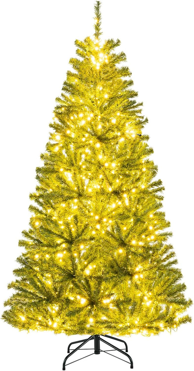 Goplus Pre-Lit Remote Control Artificial Christmas Tree Home Office Holiday Decoration