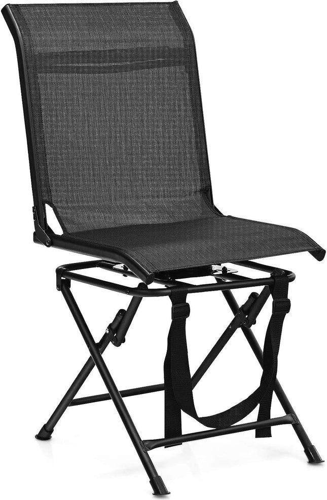 Goplus Hunting Chair, 360-Degree Swivel Hunting Blind Chair with Carrying Strap