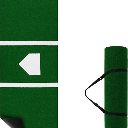 Goplus 10x3.8 ft Baseball Batting Mat with 15 mm Turf for Indoor Outdoor Training