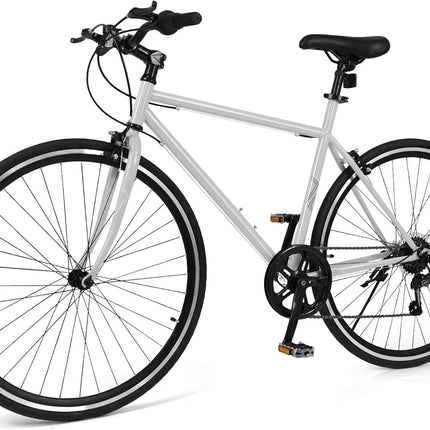 Goplus 26" Mountain Bike w/ 6-Speed Drivetrain Front and Rear Dual Brakes & All-Terrain Tires