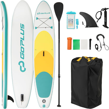 Goplus 11FT  Inflatable Stand Up Paddle Board with Waterproof Phone Bag