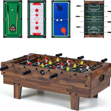 Goplus 4 in 1 Combination Game Table Set with Pool Billiards Air Hockey