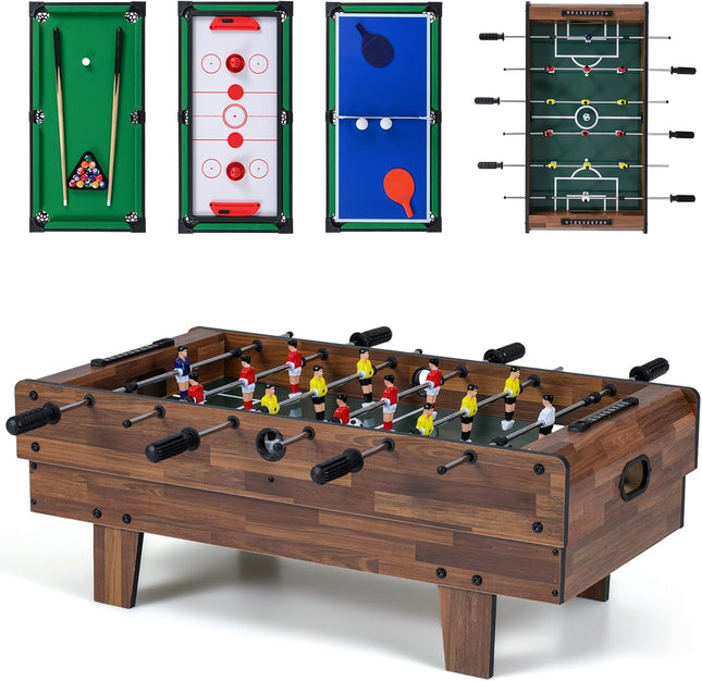 Goplus 4 in 1 Combination Game Table Set with Pool Billiards Air Hockey