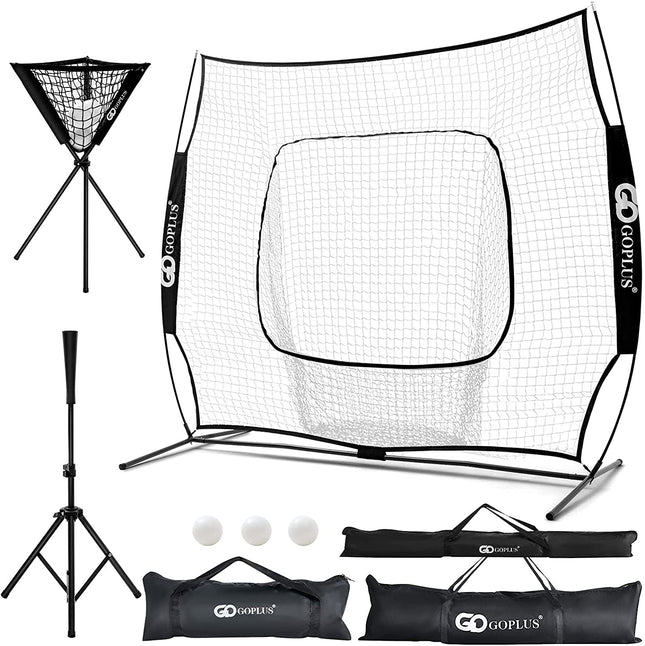 Baseball Softball Practice Combo, 8.5x7 Feet Training Net - GoplusUS