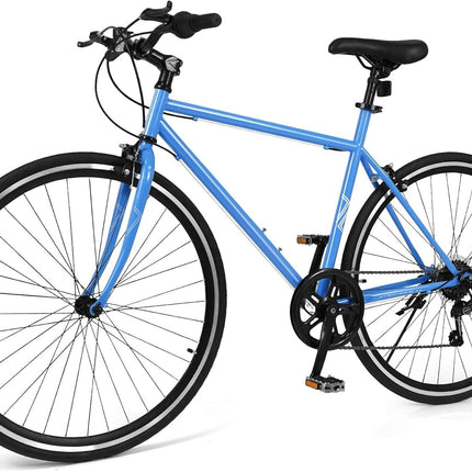 Goplus 26" Mountain Bike w/ 6-Speed Drivetrain Front and Rear Dual Brakes & All-Terrain Tires