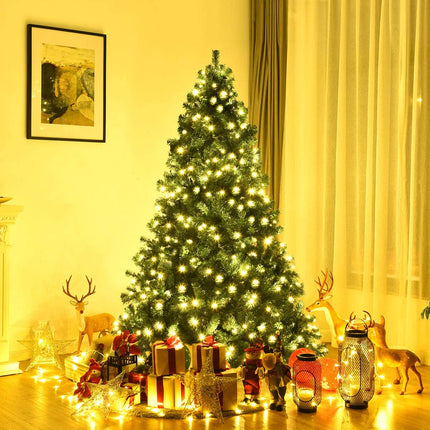 Pre-Lit Artificial Christmas Tree, Premium Hinged Spruce Tree