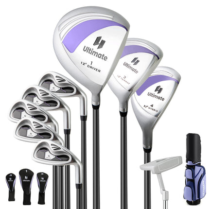 Goplus Complete Golf Club Set for Women, 9 Pieces Golf Clubs with Cart Bag