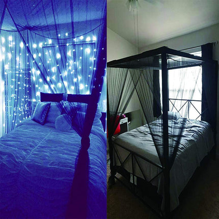 Mosquito Net, 4 Corner Post Bed Canopy - GoplusUS