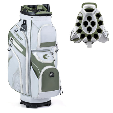 Goplus Lightweight Golf Cart Bag | Molded Lock Top Golf Club Bag for Men Women
