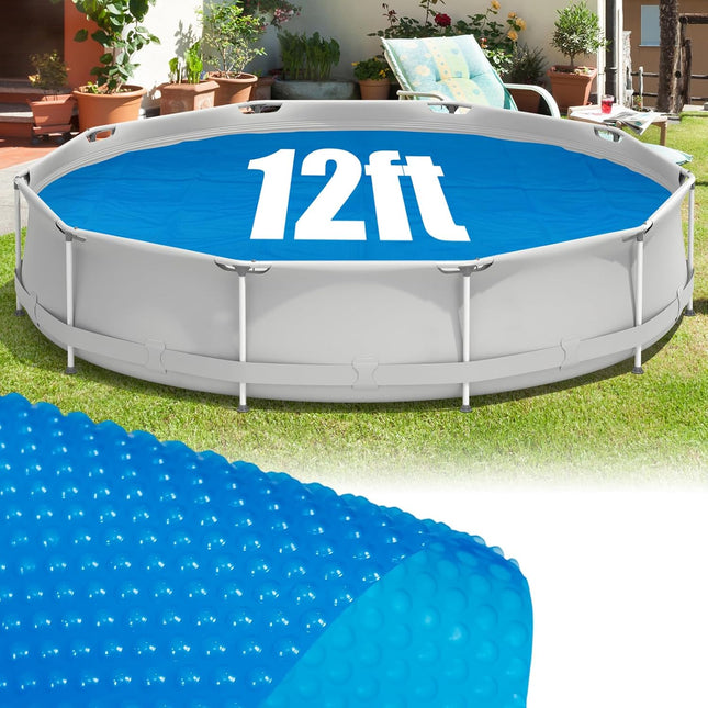 Goplus Round Pool Cover with Carrying Bag for In-Ground and Above-Ground Swimming Pools