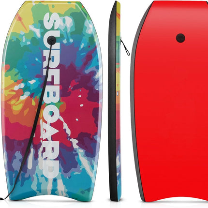 Goplus Boogie Boards for Beach, 33"/37"/41" Lightweight Body Board, Bodyboard for Kids Adults Surfing