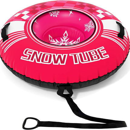 Goplus 42" Heavy-Duty Snow Sledding Tube with Detachable Tow Strap for Adults