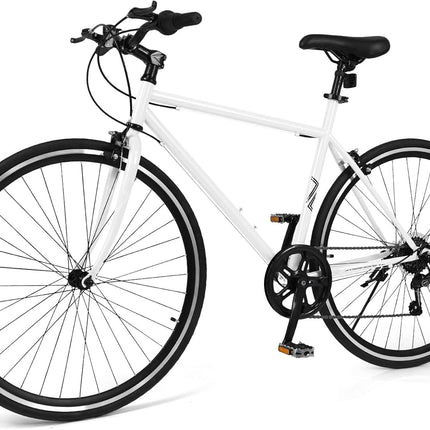 Goplus 26" Mountain Bike w/ 6-Speed Drivetrain Front and Rear Dual Brakes & All-Terrain Tires