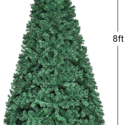 Pre-Lit PVC Artificial Christmas Tree Auto-Spread/Close up Premium Spruce Hinged