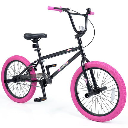 Goplus Freestyle BMX Bike 20" Trick Bicycle w/ 360 Degree Steering & 4 Pegs