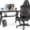 Goplus Gaming Desk & Chair Combo Set, Racing Style X Shaped E-Sport Gamer Desk & PVC Computer Chair - GoplusUS