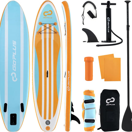 Goplus Inflatable Stand Up Paddle Board, 11FT SUP with Accessory Pack