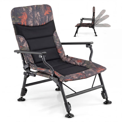 Goplus Heavy Duty All-Terrain Camping Chair with Padded High-Back