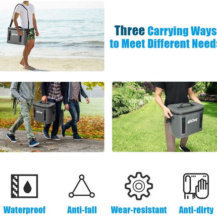 30-Can Portable Cooler Bag, Insulated Soft Camping Cooler - GoplusUS