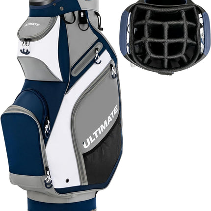 Goplus Golf Cart Bag with 14-Way Top Organizers, Lightweight Portable Golf Club Bag