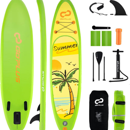 Goplus Inflatable Stand Up Paddle Board, 11FT SUP with Accessory Pack