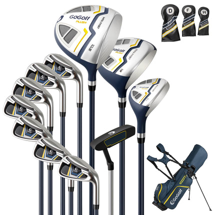 Goplus Right Hand Complete Golf Club Set for Men w/ Golf Stand Bag