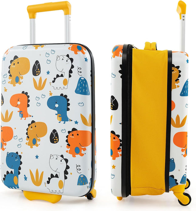 Goplus Kids Luggage, 20” Foldable Expandable Carry-on Suitcase with Rolling Wheels