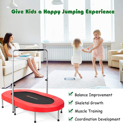 Foldable Trampoline, Double Mini Kids Trampoline Rebounder - GoplusUS