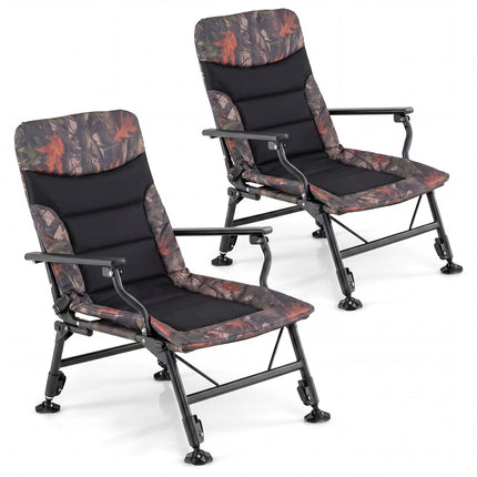 Goplus Heavy Duty All-Terrain Camping Chair with Padded High-Back